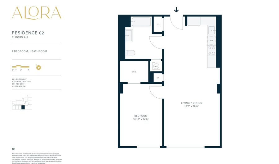 285 BROADWAY 802, Bayonne, NJ 07002 - 1 Beds, 1 Bath