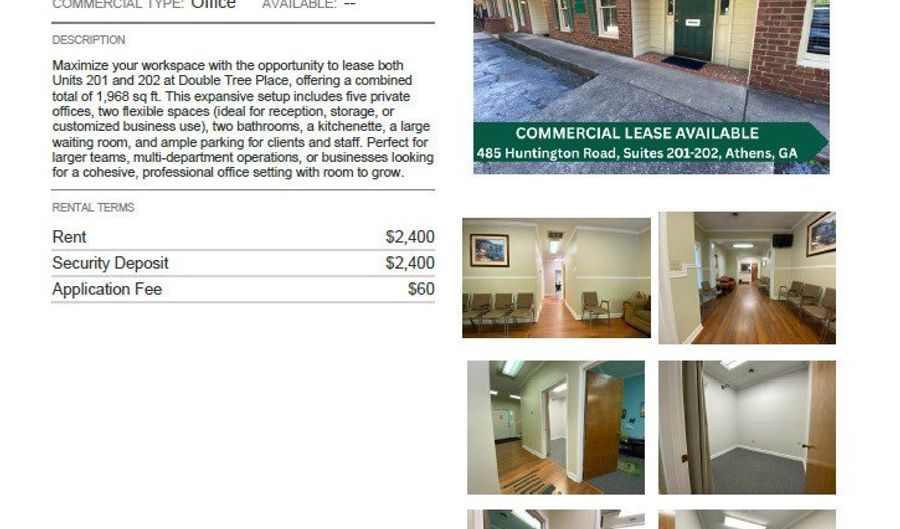485 Huntington 201-202, Athens, GA 30606 - 0 Beds, 0 Bath