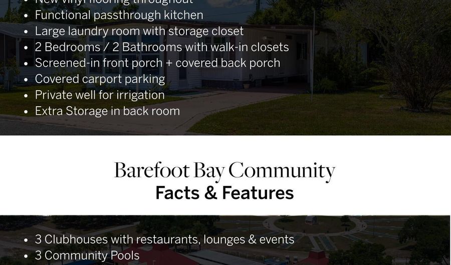 527 Egret Cir, Barefoot Bay, FL 32976 - 2 Beds, 2 Bath