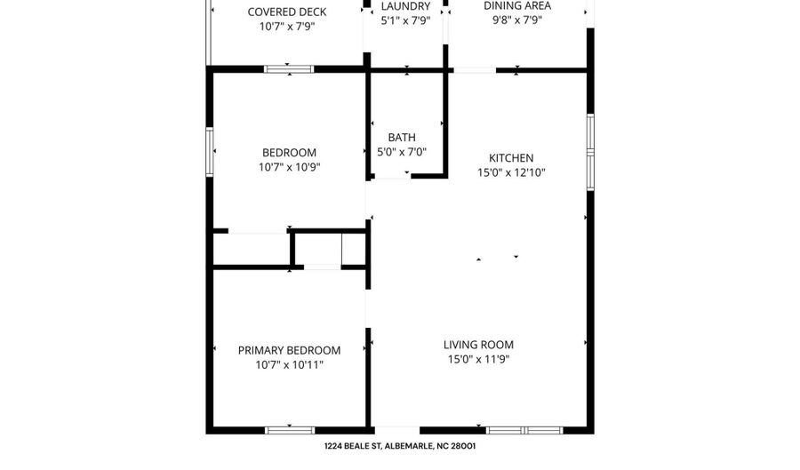1224 Beale St, Albemarle, NC 28001 - 2 Beds, 1 Bath