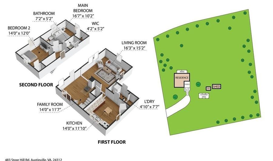 483 Store Hill Rd, Austinville, VA 24312 - 2 Beds, 1 Bath