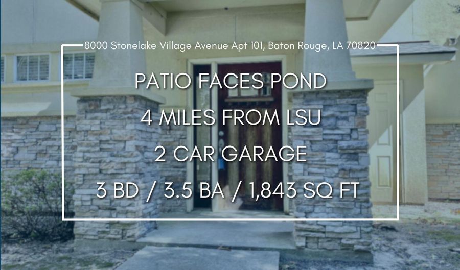 8000 Stonelake Village Ave Apt 101, Baton Rouge, LA 70820 - 3 Beds, 4 Bath