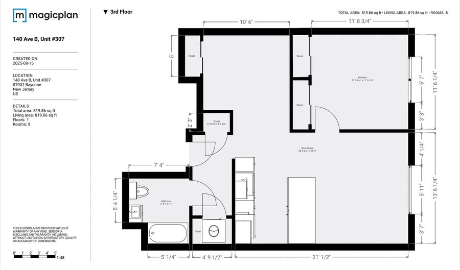 140 AVENUE B 307, Bayonne, NJ 07002 - 1 Beds, 1 Bath