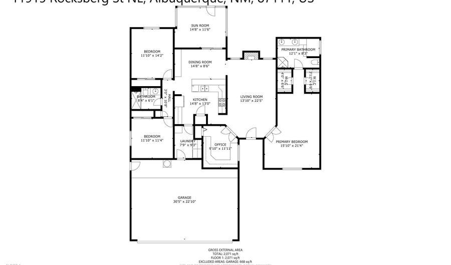 11915 ROCKSBERG St NE, Albuquerque, NM 87111 - 3 Beds, 2 Bath