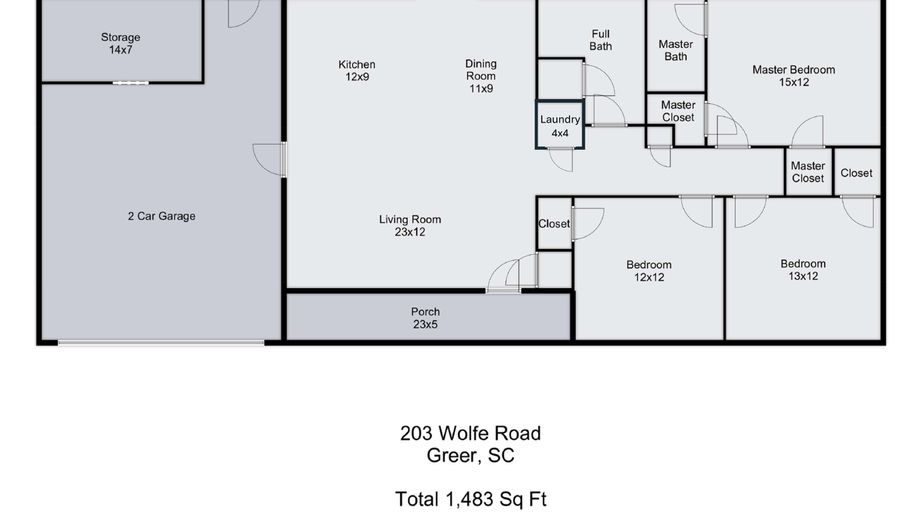203 Wolfe Rd, Greer, SC 29650 - 3 Beds, 2 Bath