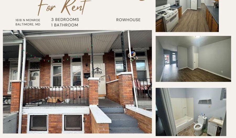 1618 N MONROE St, Baltimore, MD 21217 - 3 Beds, 1 Bath