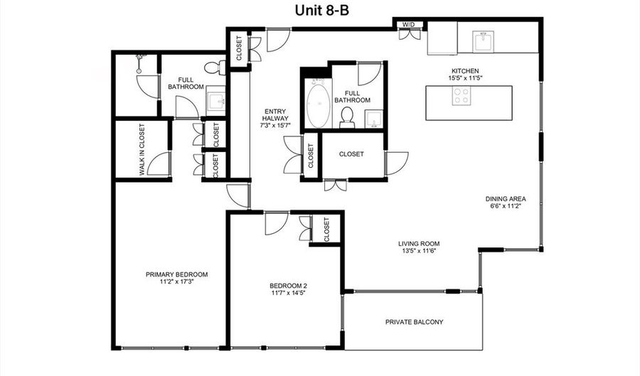 101 Broad St 8B, Boston, MA 02110 - 2 Beds, 2 Bath