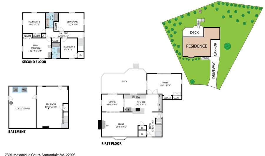 7301 MASONVILLE Ct, Annandale, VA 22003 - 4 Beds, 3 Bath