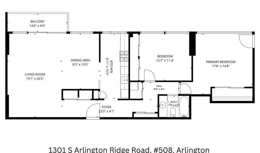 1301 S ARLINGTON RIDGE Rd S 508, Arlington, VA 22202 - 2 Beds, 1 Bath