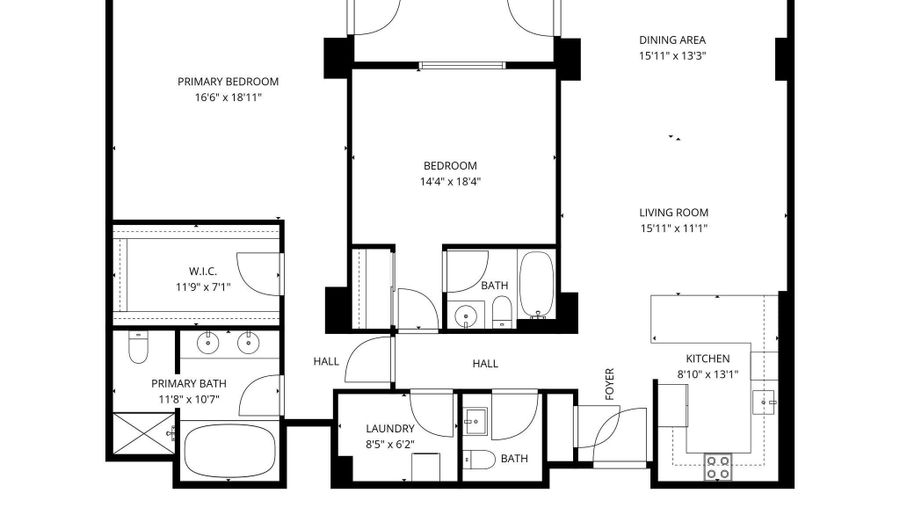 1200 STEUART St 312, Baltimore, MD 21230 - 2 Beds, 3 Bath