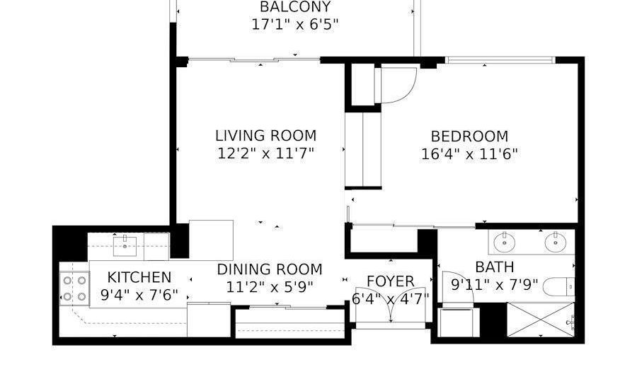 1301 N COURTHOUSE Rd #1005, Arlington, VA 22201 - 1 Beds, 1 Bath