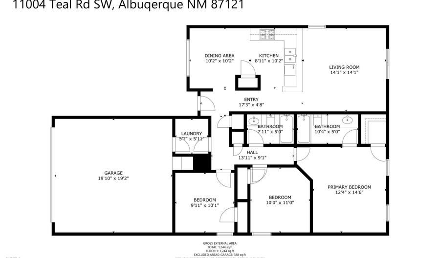 11004 TEAL Rd SW, Albuquerque, NM 87121 - 3 Beds, 2 Bath