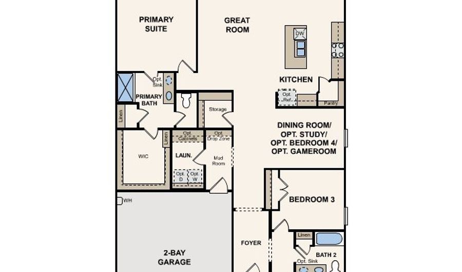 401 Merlot Dr Plan: DAVIS, Alvin, TX 77511 - 3 Beds, 2 Bath