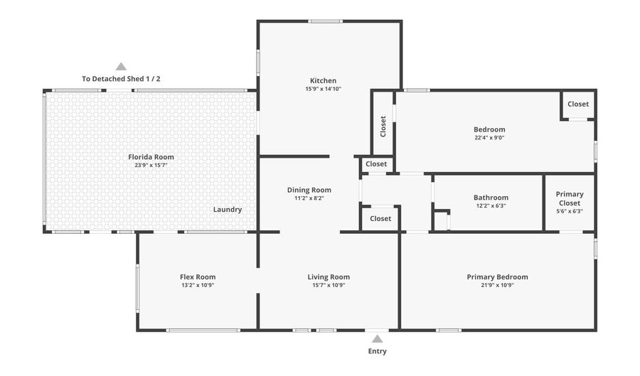 9936 JEANETTE Rd, Jacksonville, FL 32246 - 2 Beds, 1 Bath