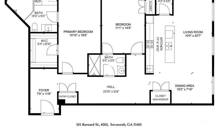 101 Barnard St 203, Savannah, GA 31401 - 2 Beds, 2 Bath