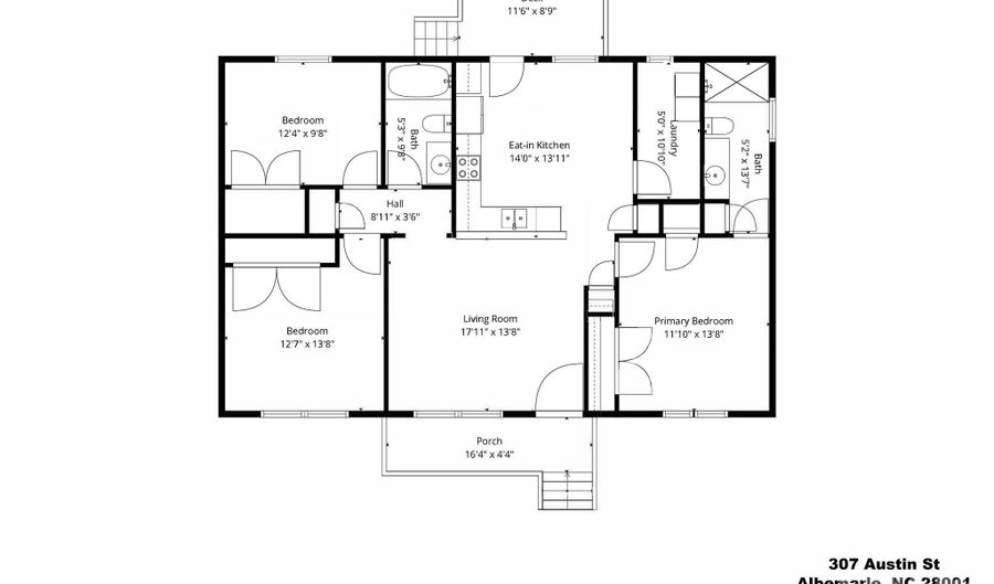 307 Austin St, Albemarle, NC 28001 - 3 Beds, 2 Bath