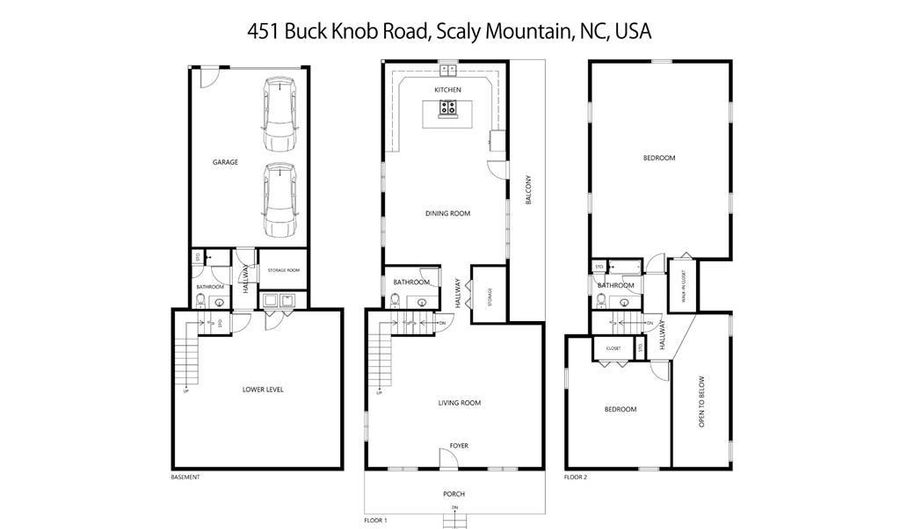 451 Buck Knob Rd, Scaly Mountain, NC 28775 - 2 Beds, 3 Bath