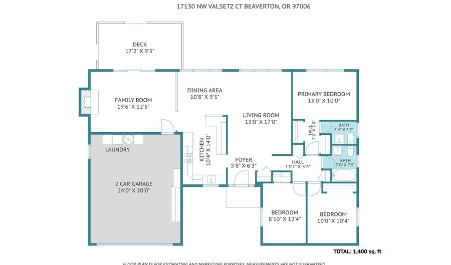 17130 NW VALSETZ Ct, Beaverton, OR 97006 - 3 Beds, 2 Bath