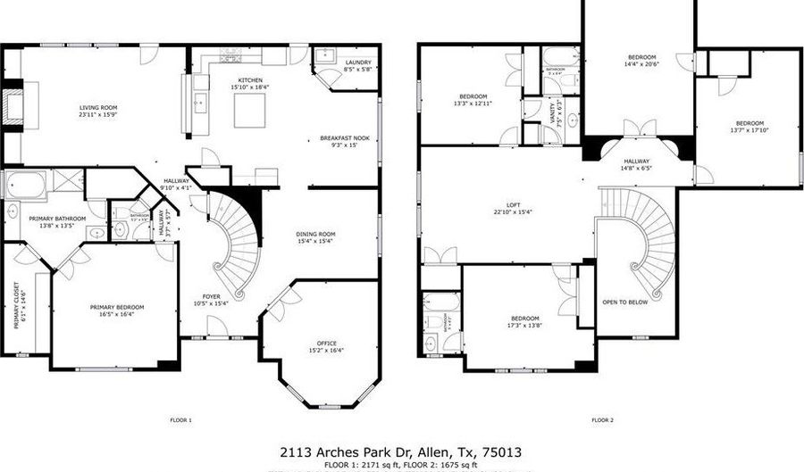 2113 Arches Park Dr, Allen, TX 75013 - 4 Beds, 4 Bath