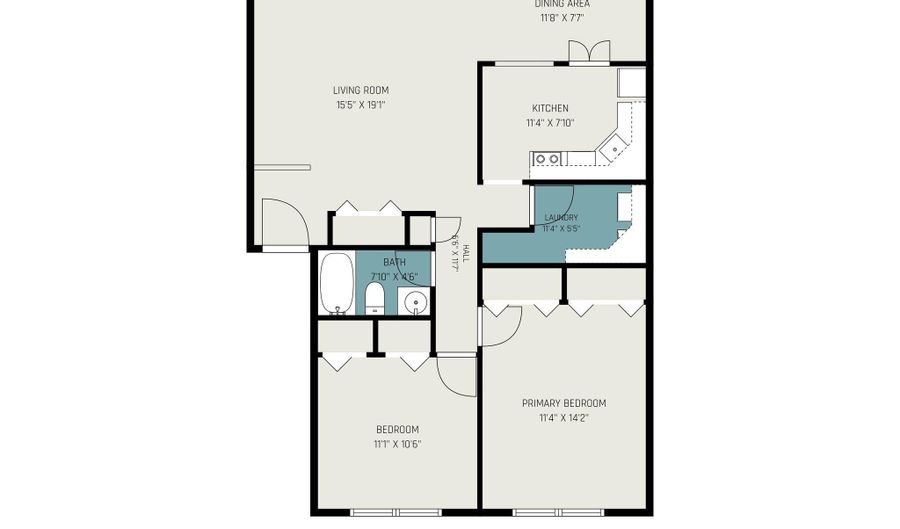 208- B TIMBER Trl 208, Bel Air, MD 21014 - 2 Beds, 1 Bath