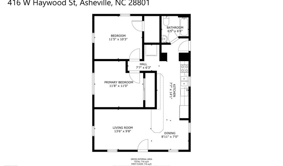 416 W Haywood St, Asheville, NC 28801 - 2 Beds, 1 Bath