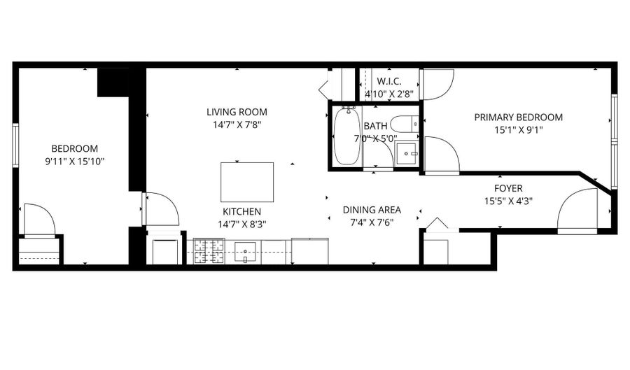 405 34TH St SE 4, Washington, DC 20019 - 2 Beds, 1 Bath