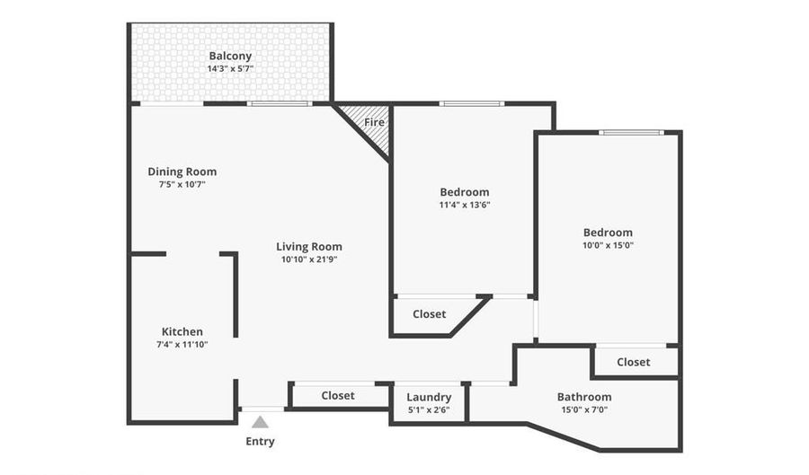 7632 157th St W 308, Apple Valley, MN 55124 - 2 Beds, 1 Bath