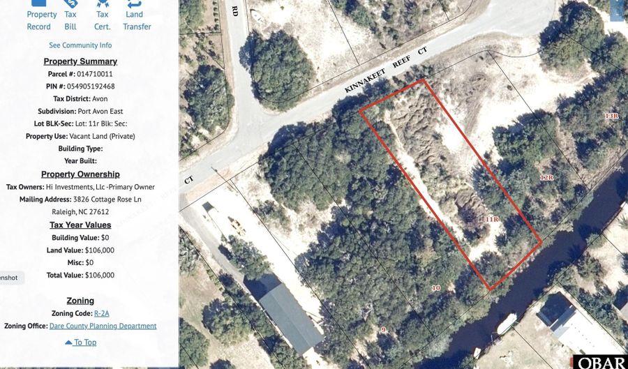 40119 E Kinnakeet Reef Ct Lot 11R, Avon, NC 27915 - 0 Beds, 0 Bath