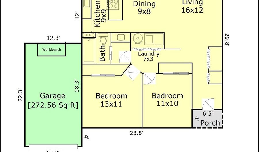 15110 SW BARLOW Ct, Beaverton, OR 97007 - 2 Beds, 1 Bath