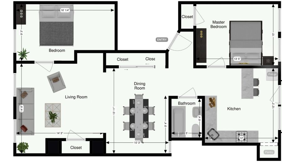 236 BROADWAY Fl. 2, Bayonne, NJ 07002 - 2 Beds, 1 Bath