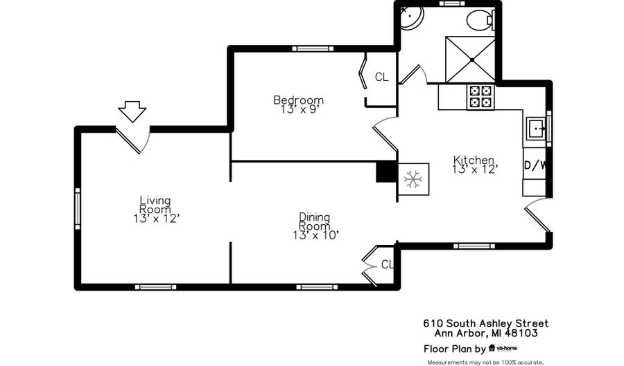 610 S Ashley St 1, Ann Arbor, MI 48103 - 1 Beds, 1 Bath
