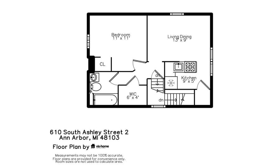 610 S Ashley St #2, Ann Arbor, MI 48103 - 1 Beds, 1 Bath