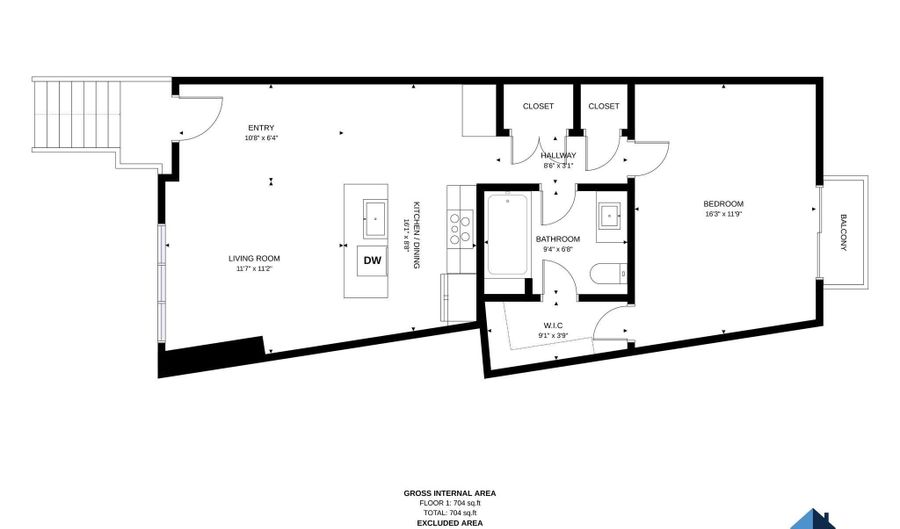 1110 S HIGHLAND St 2, Arlington, VA 22204 - 1 Beds, 1 Bath