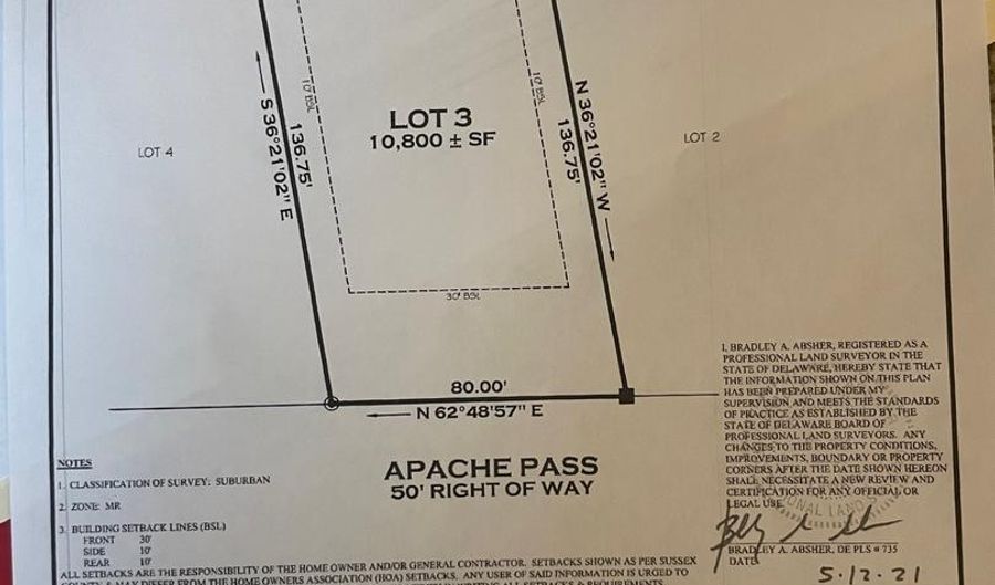 LOT 3 APACHE PASS, Dagsboro, DE 19939 - 0 Beds, 0 Bath