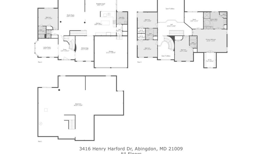 3416 HENRY HARFORD Dr, Abingdon, MD 21009 - 5 Beds, 5 Bath