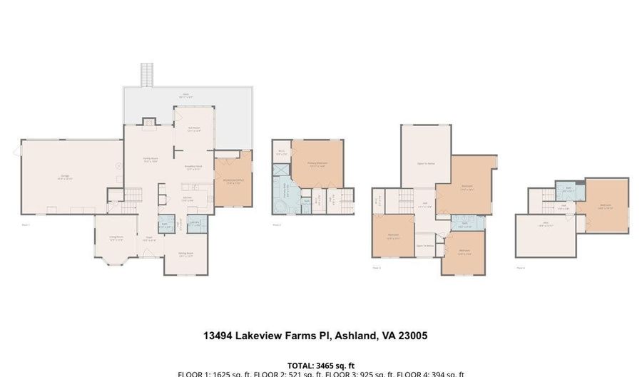 13494 LAKEVIEW FARMS Pl, Ashland, VA 23005 - 6 Beds, 4 Bath