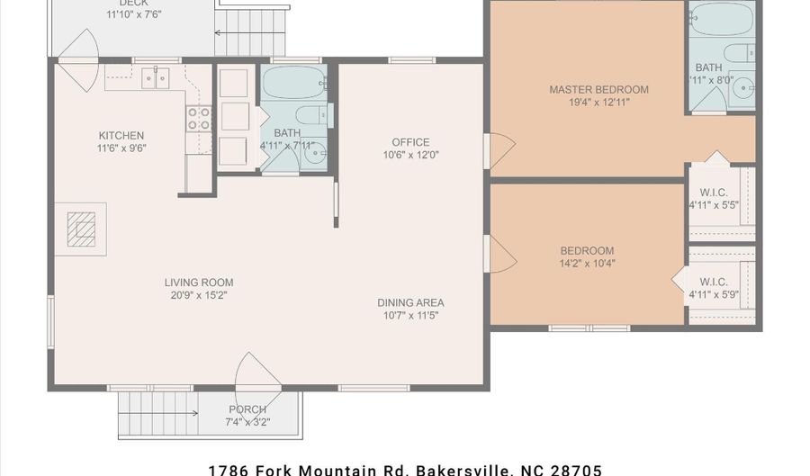 1786 Fork Mountain Rd, Bakersville, NC 28705 - 2 Beds, 2 Bath
