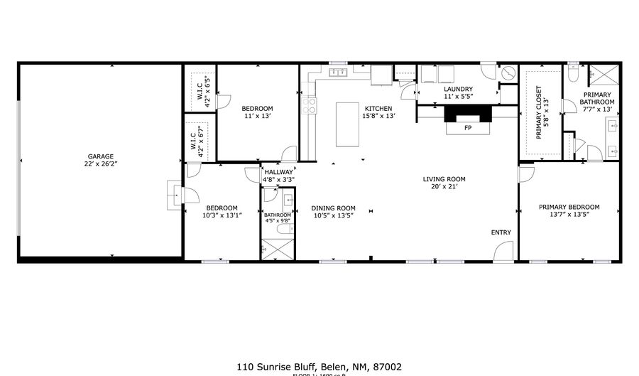 110 Sunrise Bluffs Dr, Belen, NM 87002 - 3 Beds, 2 Bath