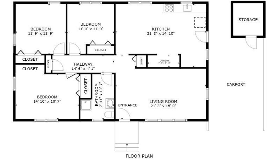 1806 Kingsley Dr, Albemarle, NC 28001 - 3 Beds, 1 Bath