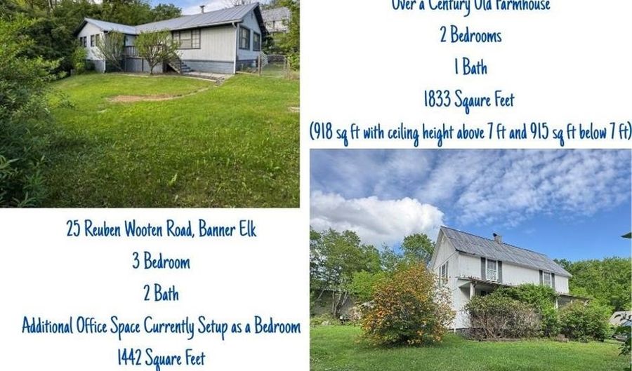 25 And 41 Reuben Wooten Rd, Banner Elk, NC 28604 - 3 Beds, 2 Bath