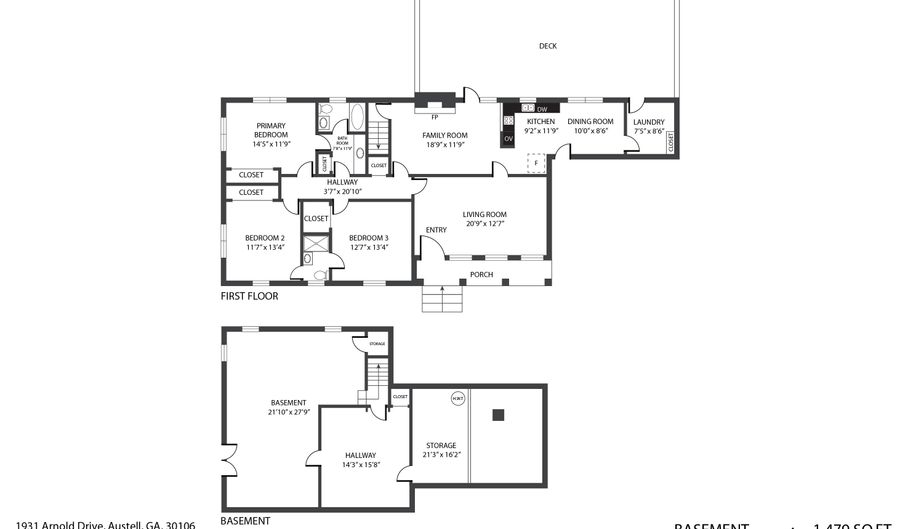 1931 Arnold, Austell, GA 30106 - 3 Beds, 2 Bath