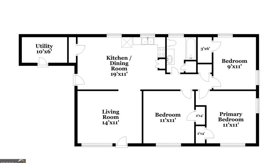 5550 Longmeadow, Atlanta, GA 30349 - 3 Beds, 1 Bath