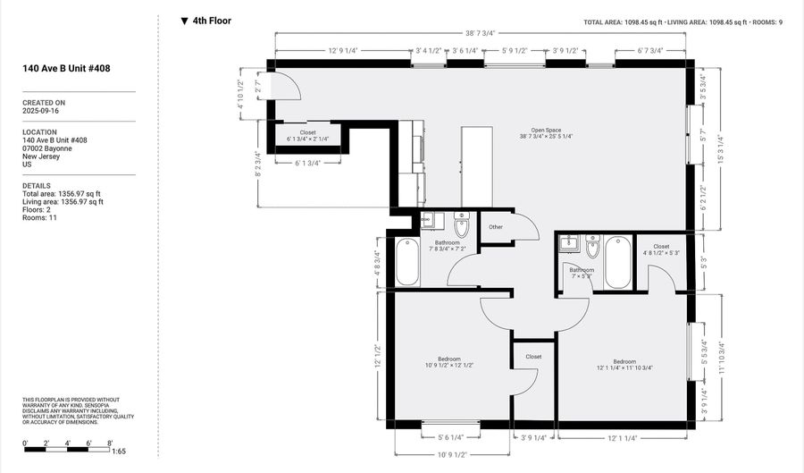 140 AVENUE B 408, Bayonne, NJ 07002 - 2 Beds, 3 Bath
