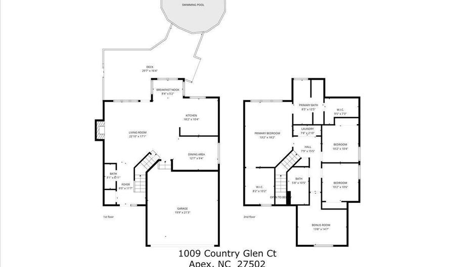 1009 Country Glen Ct, Apex, NC 27502 - 4 Beds, 3 Bath