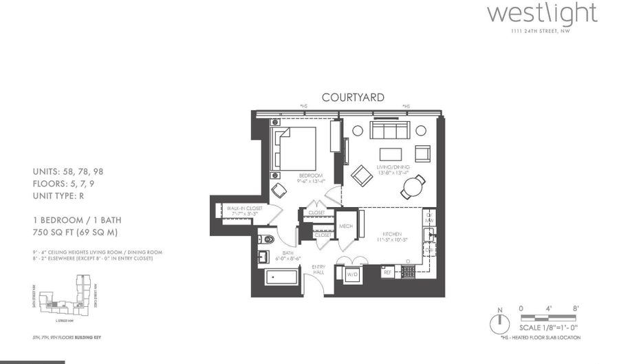 1111 24TH St NW 78, Washington, DC 20037 - 1 Beds, 1 Bath