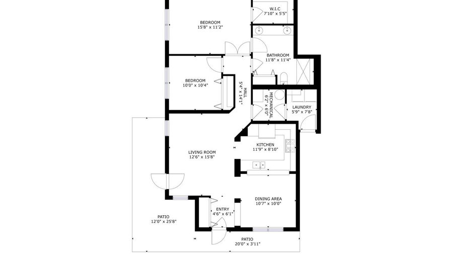 2015 N Silver Lake Rd 1, Arlington Heights, IL 60004 - 2 Beds, 1 Bath