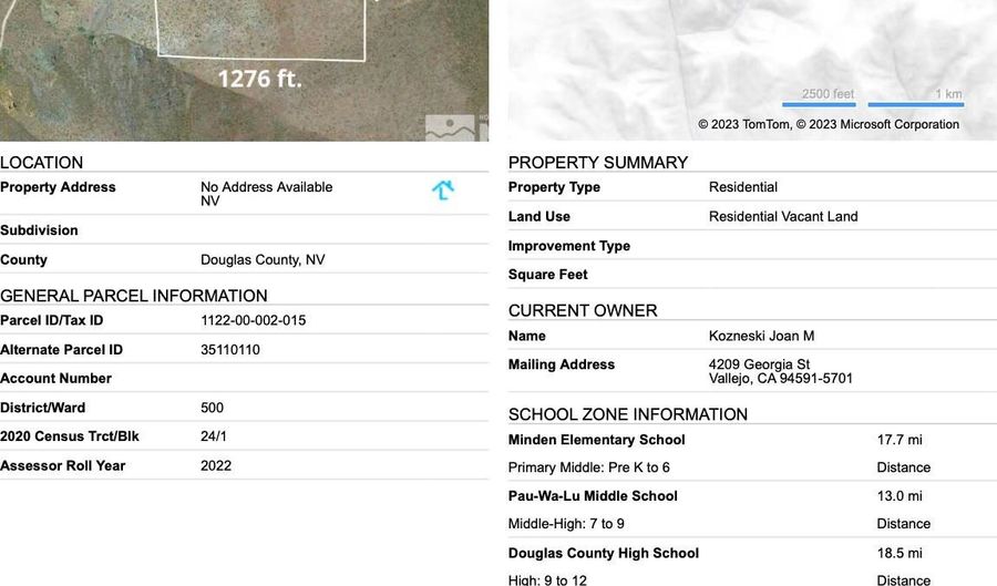 No Address Available APN 1122-00-002-015, Gardnerville, NV 89440 - 0 Beds, 0 Bath