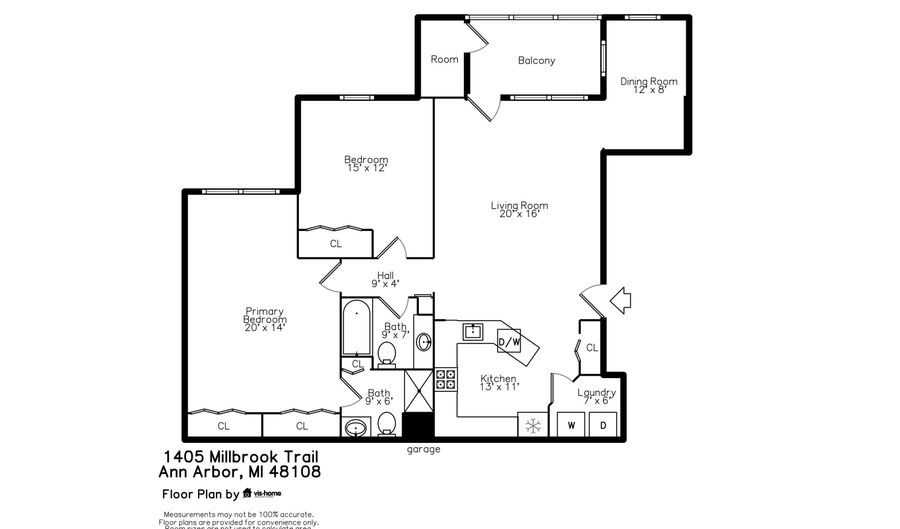 1405 Millbrook Trl, Ann Arbor, MI 48108 - 2 Beds, 2 Bath