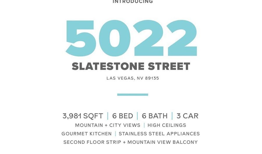 5022 Slatestone St, Las Vegas, NV 89135 - 6 Beds, 6 Bath