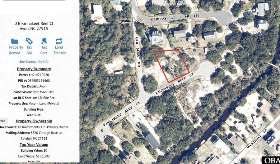 E Kinnakeet Reef Court lot 17R, Avon, NC 27915 - 0 Beds, 0 Bath